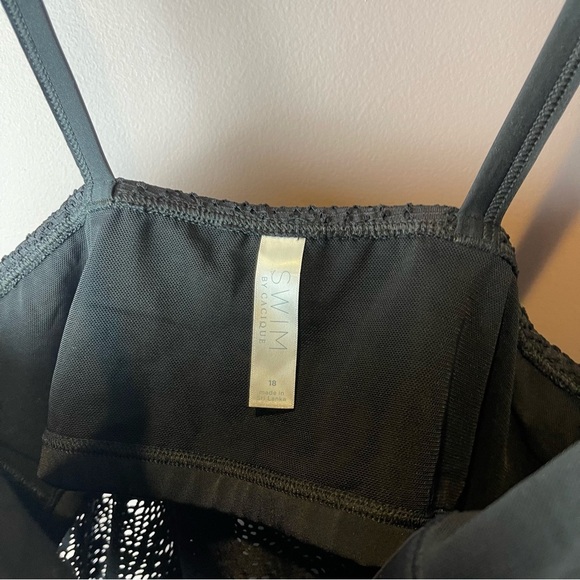 NWT Cacique No-Wire Blouson Crochet Swim Tankini Top 18 - Picture 9 of 13